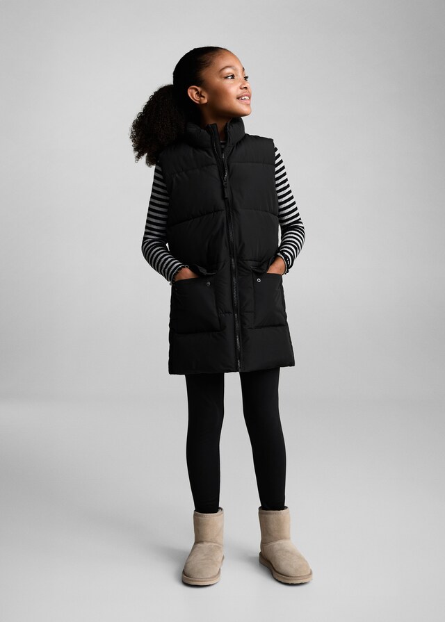 Mango Chaleco Acolchado Largo