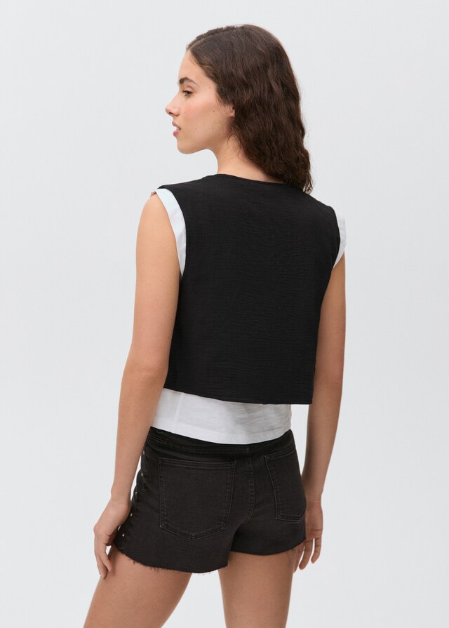 Mango Chaleco Bordado