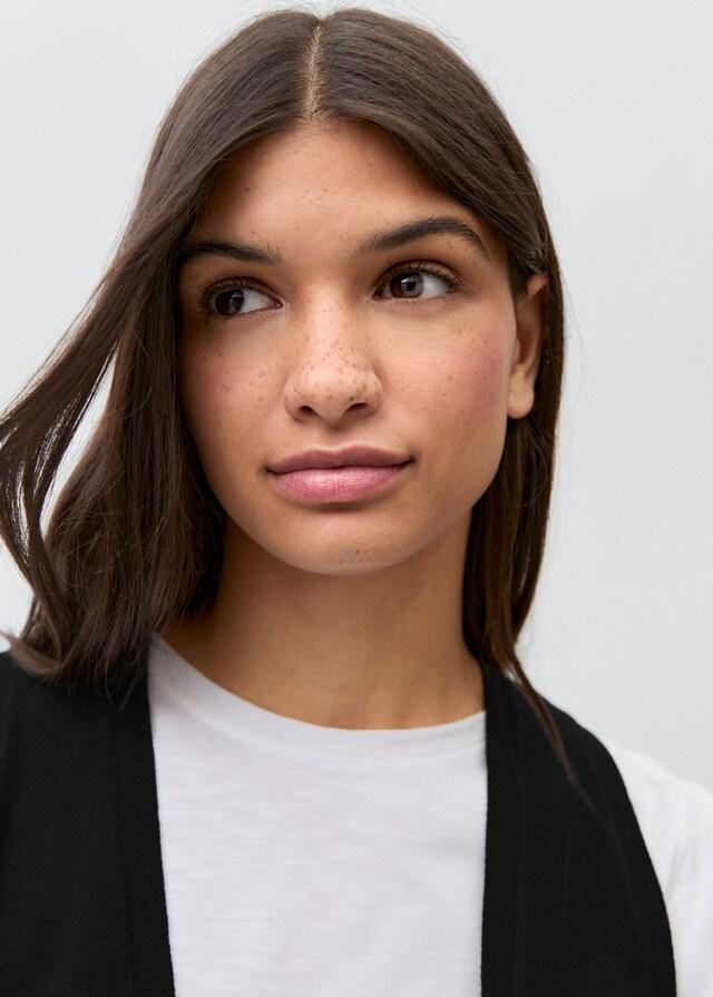 Mango Chaleco Largo Algodón