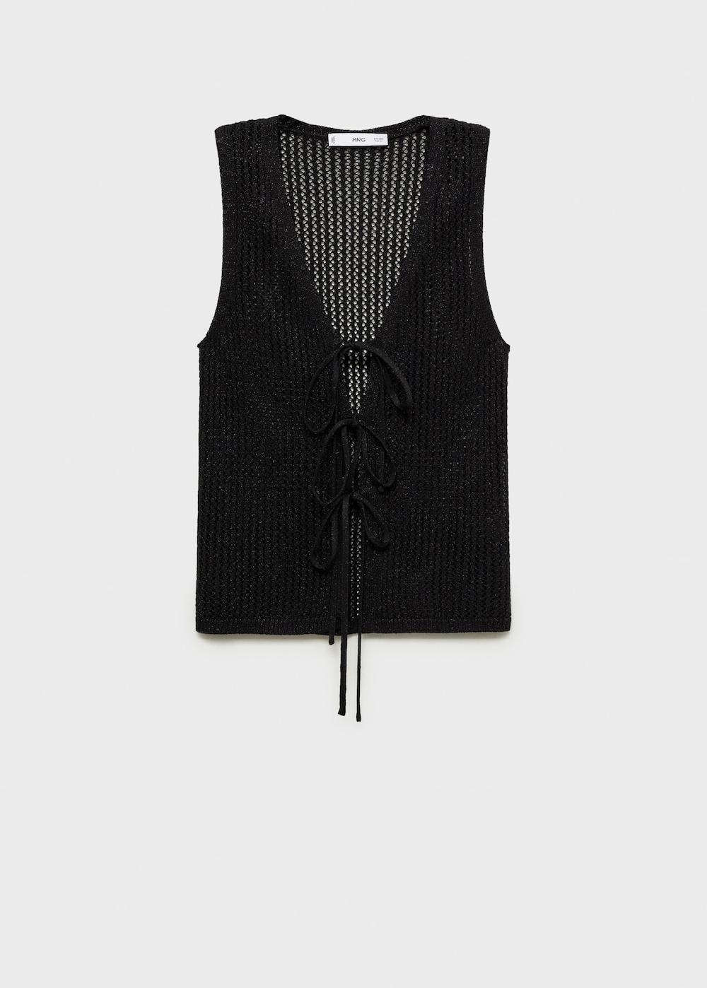 Mango Chaleco punto calado