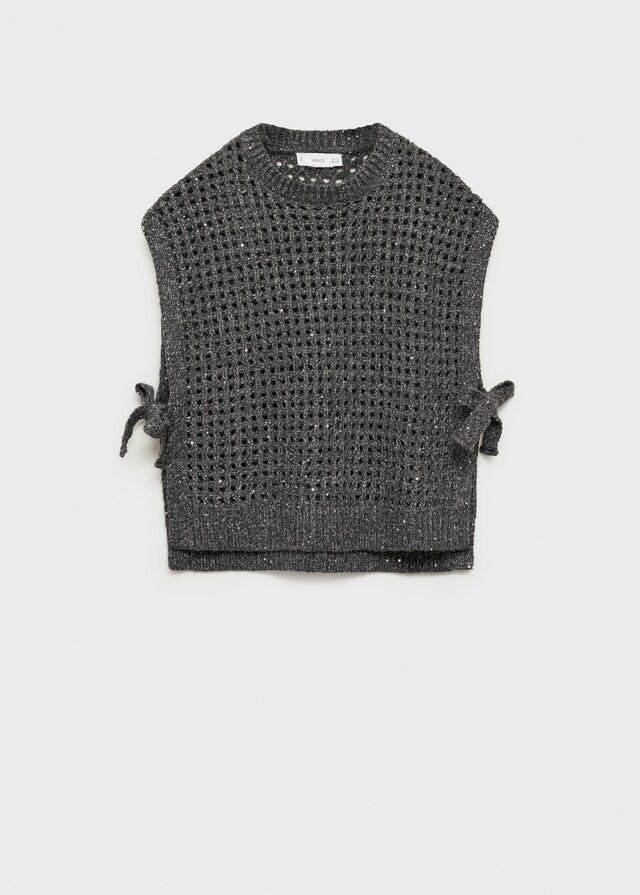 Mango Chaleco Punto Calado Lúrex