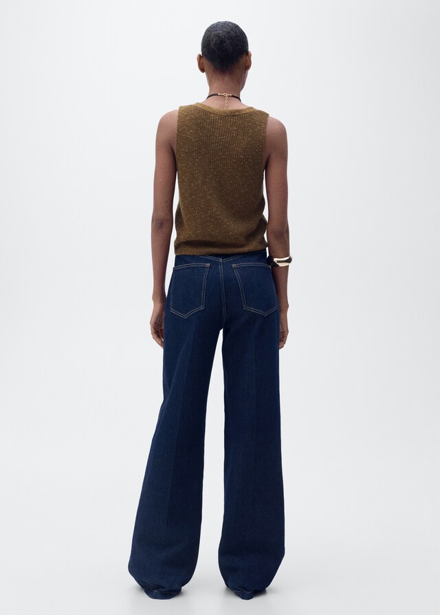 Mango Chaleco Punto Grueso Botones