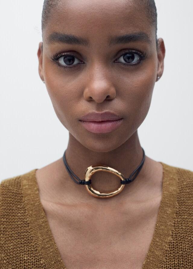 Mango Chaleco Punto Grueso Botones