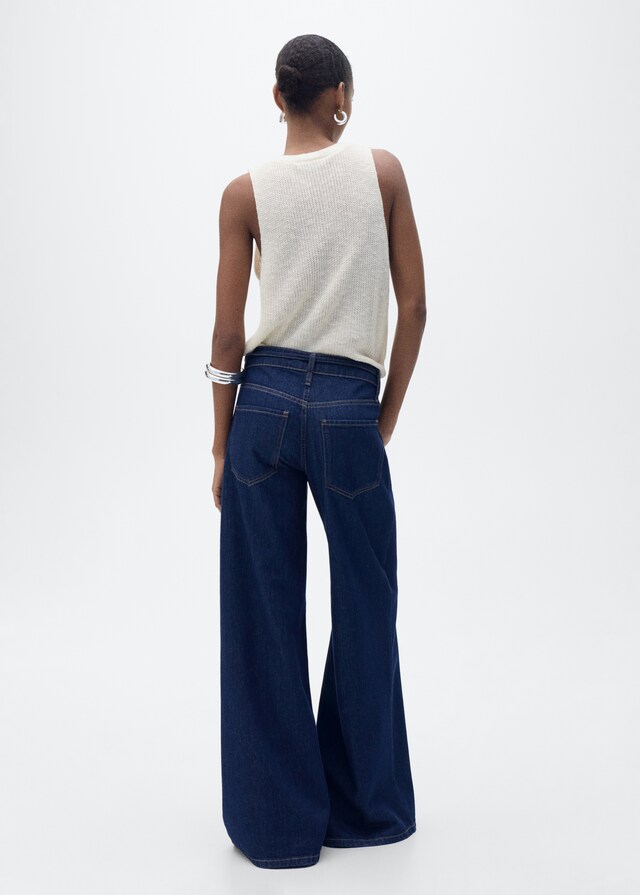 Mango Chaleco Punto Grueso Botones