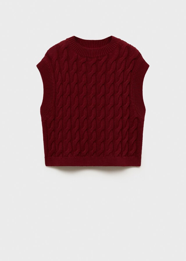 Mango Chaleco Punto Trenzado