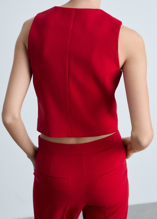 Mango Chaleco Traje Botones