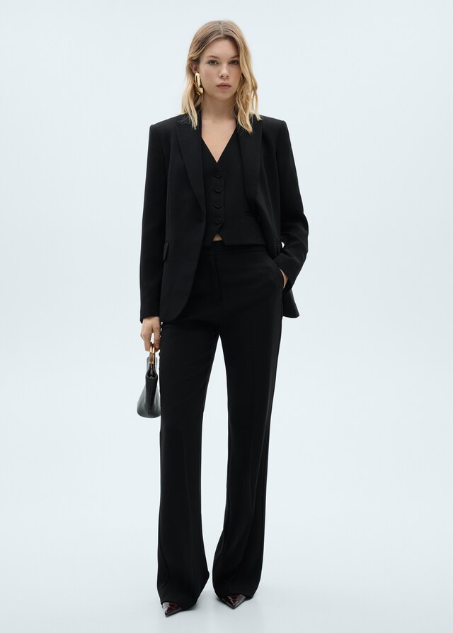 Mango Chaleco Traje Botones