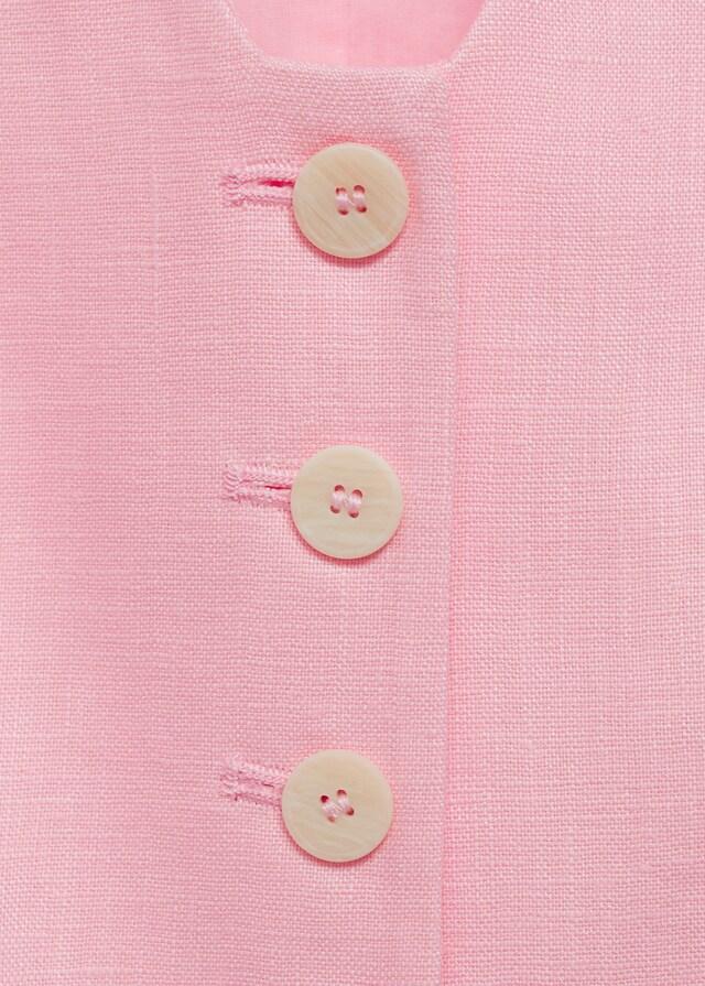 Mango Chaleco Traje Lino