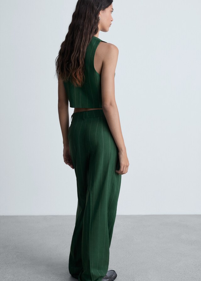 Mango Chaleco Traje Raya Diplomática