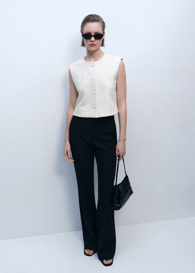 Mango Chaleco Tweed Botones