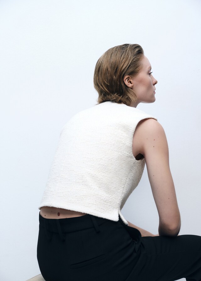 Mango Chaleco Tweed Botones