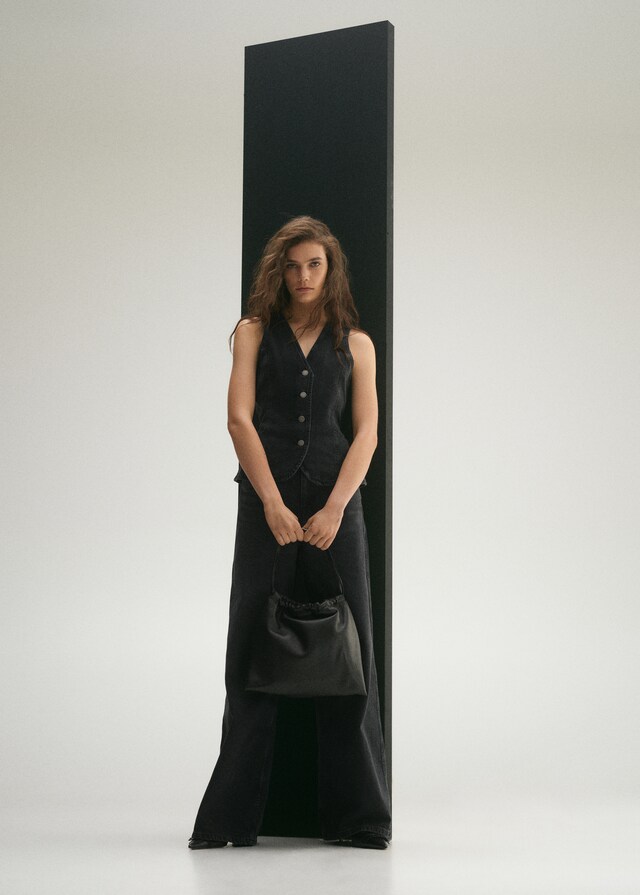 Mango Chaleco Vaquero Lazo