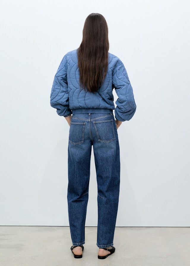 Mango Chaqueta Acolchada Bordado Flores