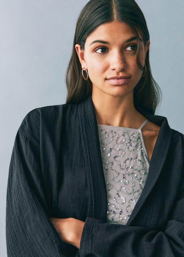 Mango Chaqueta Kimono Bambúla