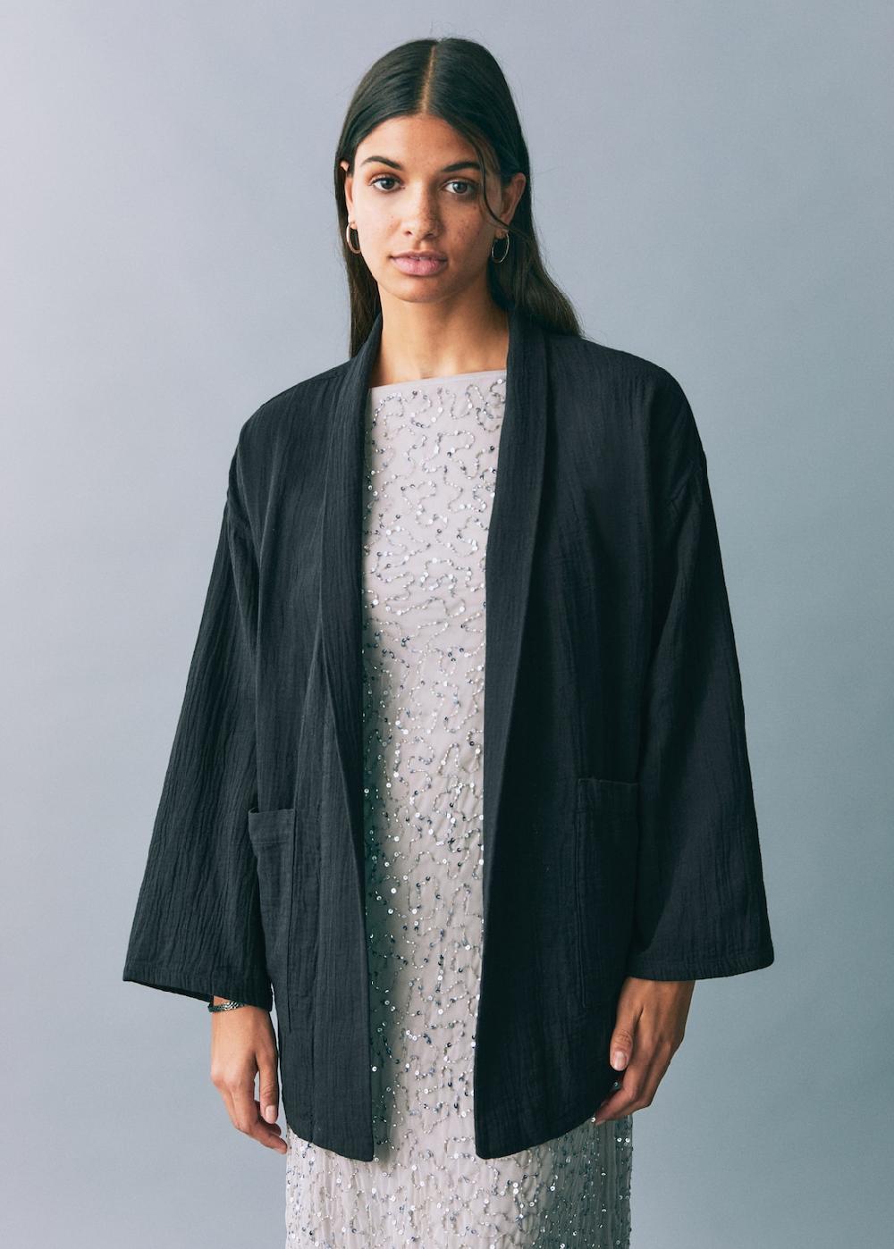 Mango Chaqueta kimono bambúla