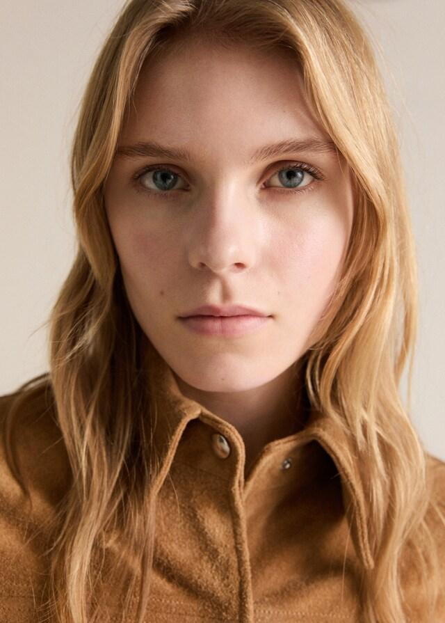 Mango Chaqueta Piel Ante