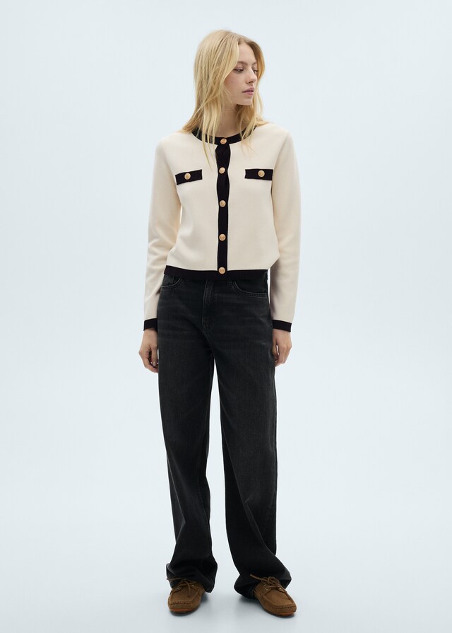 Mango Chaqueta Punto Botones Joya