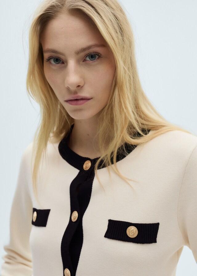 Mango Chaqueta Punto Botones Joya