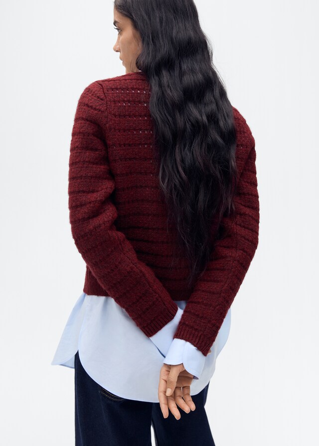 Mango Chaqueta Punto Detalles Calados