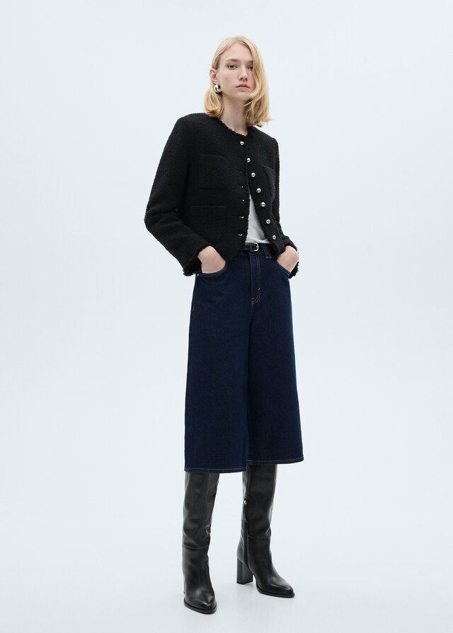 Mango Chaqueta Tweed Botones Joya