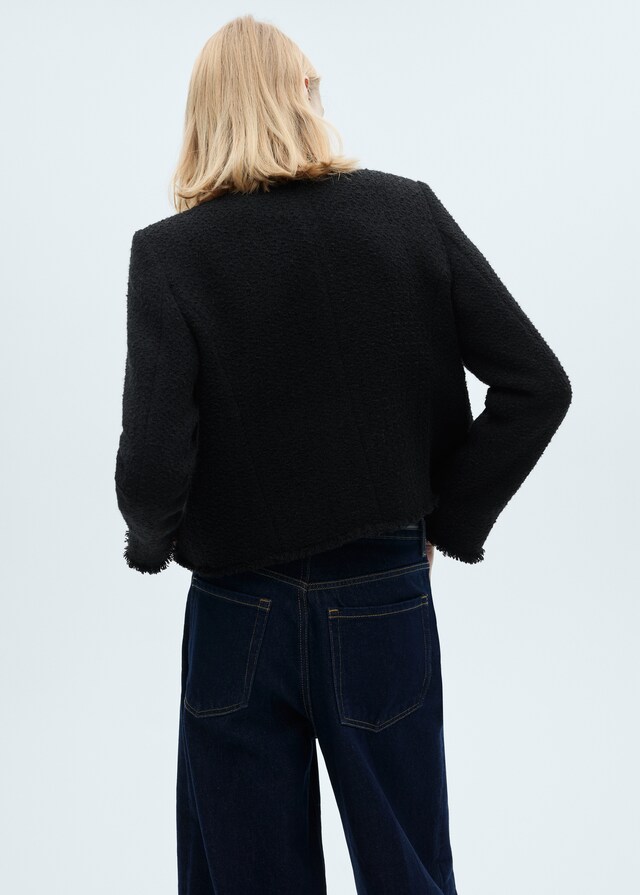 Mango Chaqueta Tweed Botones Joya