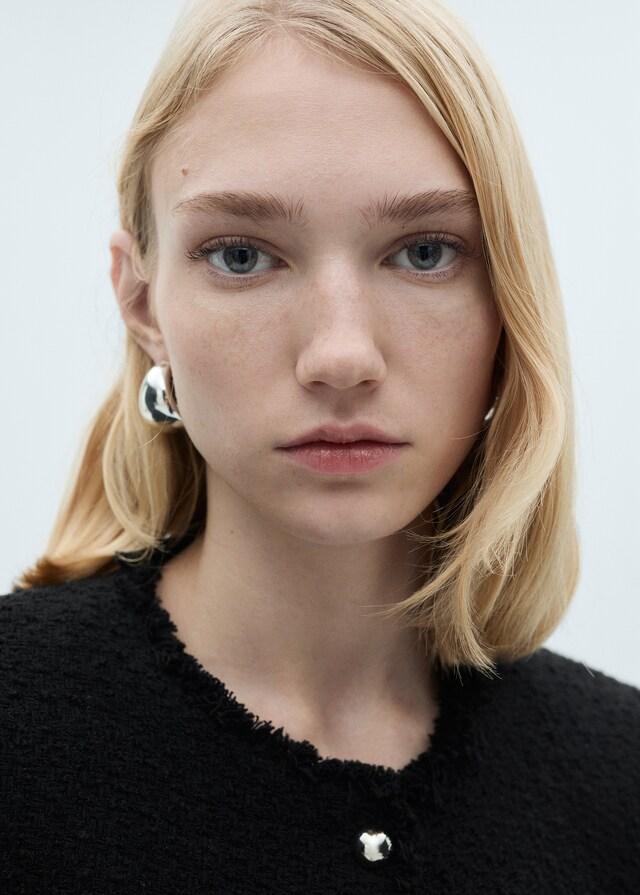 Mango Chaqueta Tweed Botones Joya