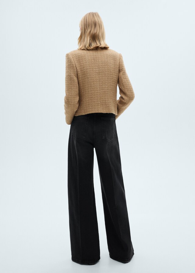 Mango Chaqueta Tweed Cuello Tira