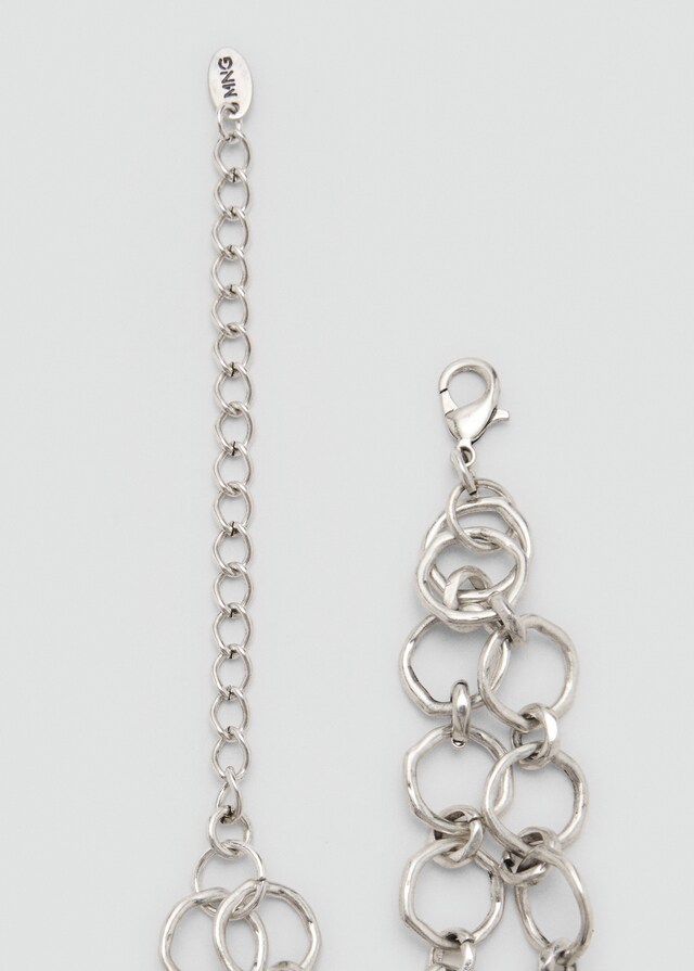 Mango Cinturón Cadena Metálica Flor