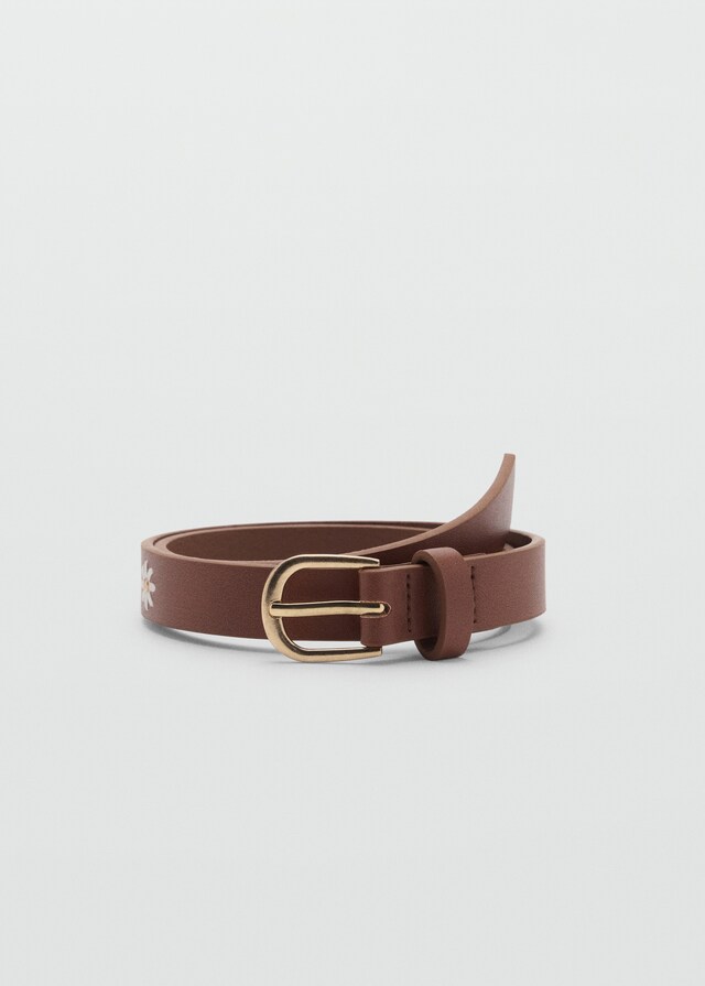 Mango Cinturón Hebilla Flor