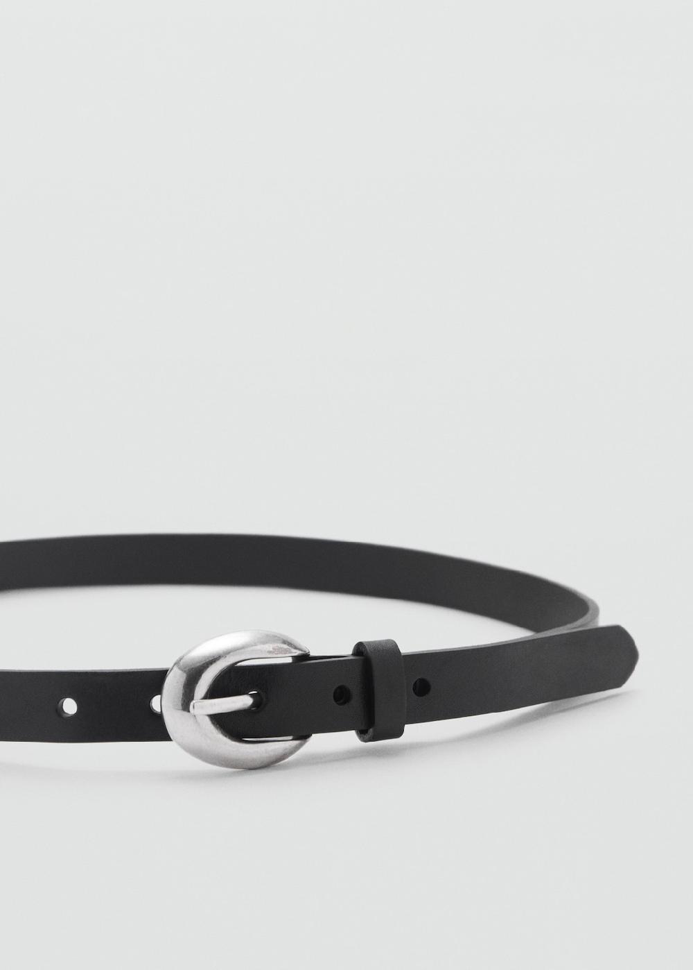 Mango Cinturón hebilla metálica