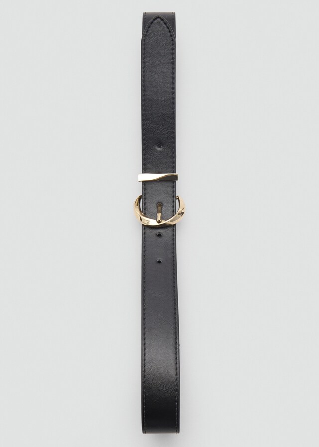 Mango Cinturón Hebilla Ovalada