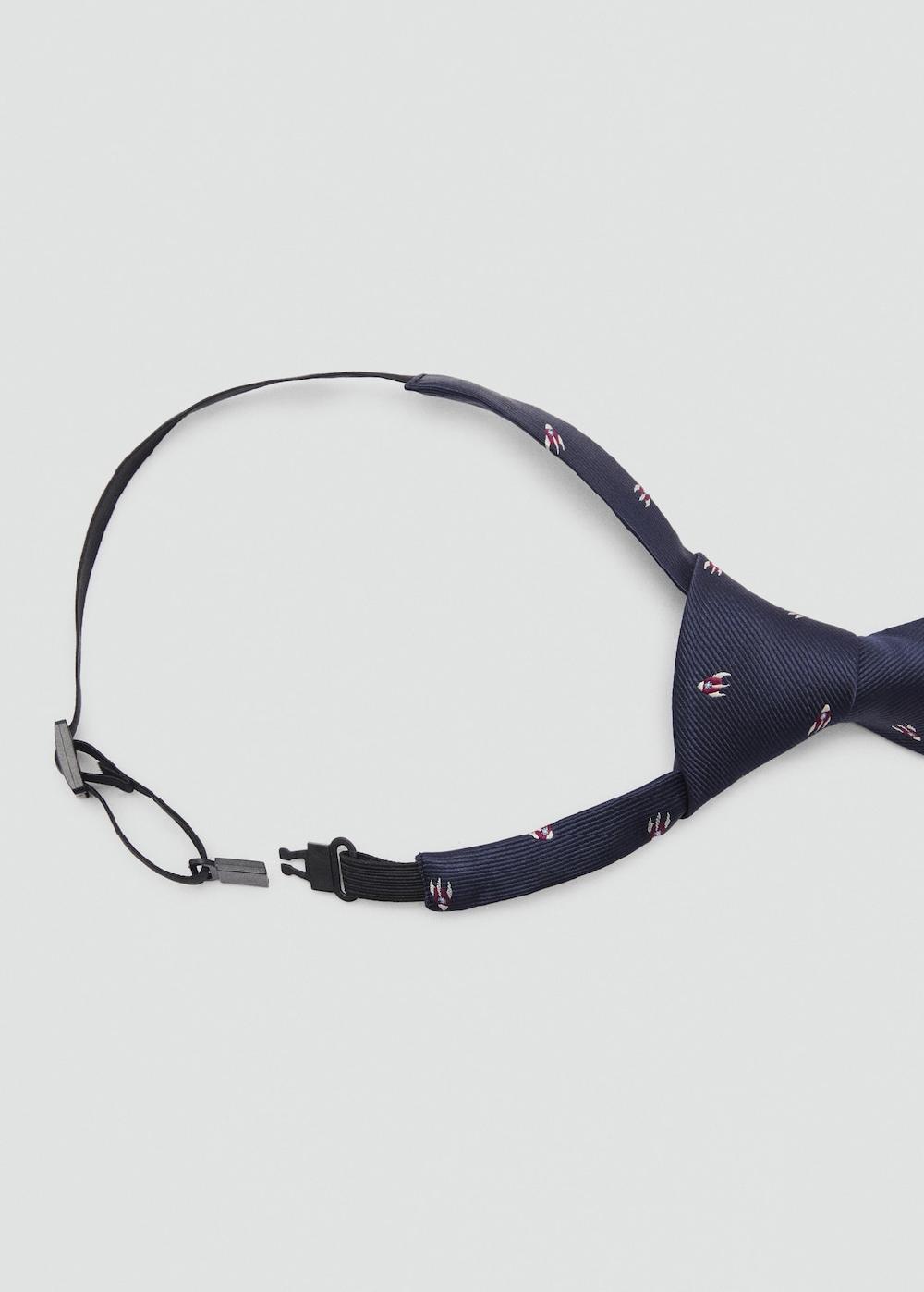 Mango Corbata dibujos bordados