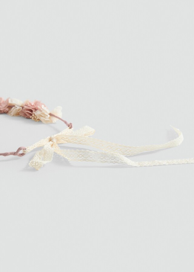 Mango Diadema Flores Cierre Lazo