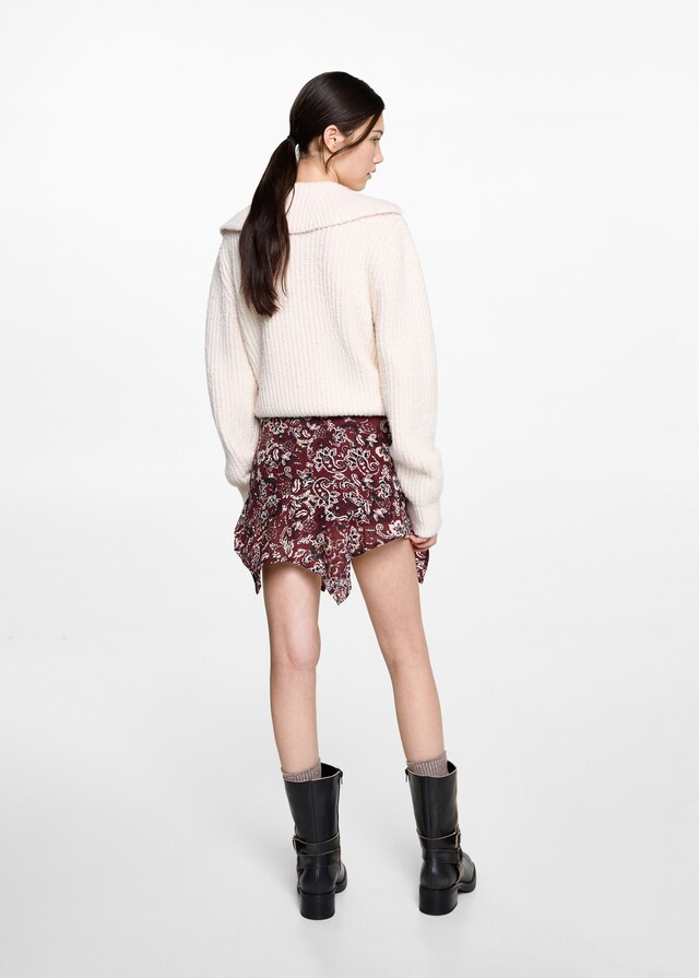 Mango Falda Asimétrica Estampada