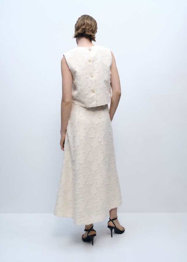 Mango Falda Evasé Textura