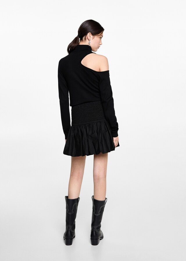 Mango Falda Globo Fruncida