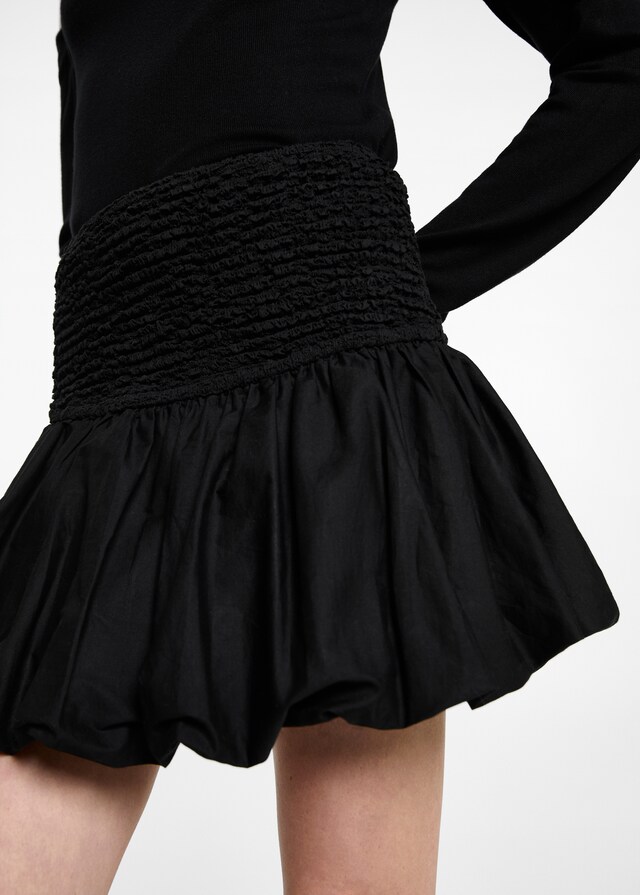 Mango Falda Globo Fruncida