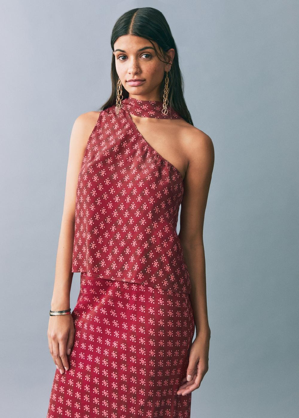 Mango Falda larga estampada