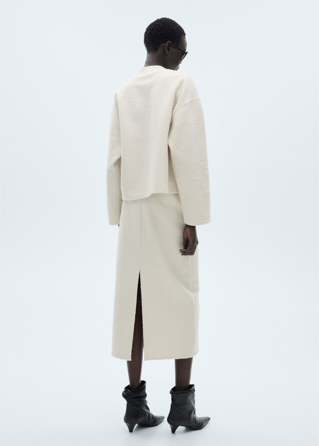 Mango Falda Midi Bouclé