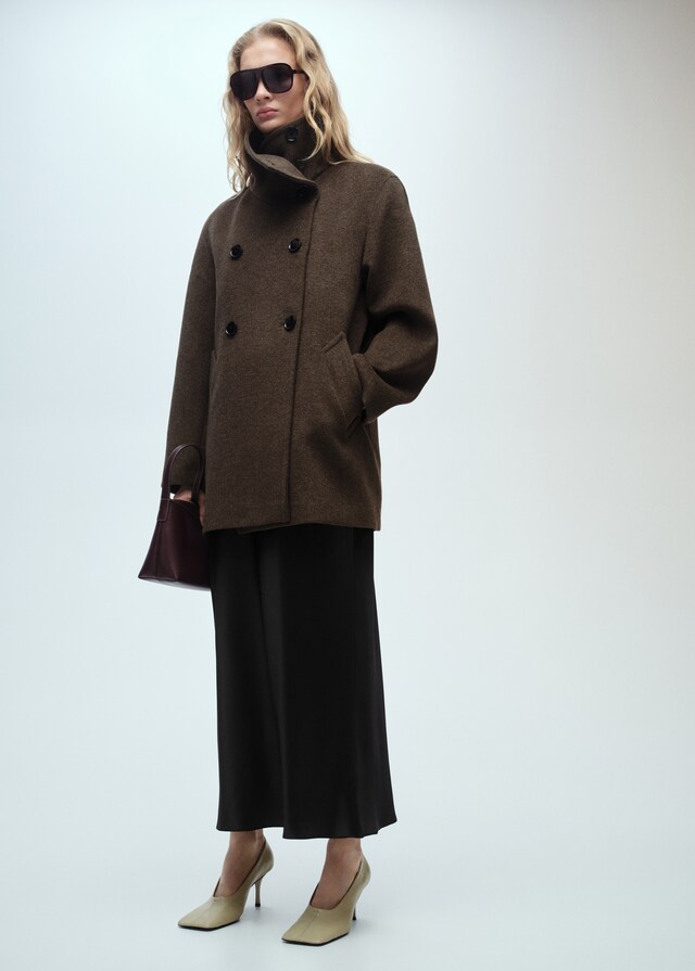 Mango Falda Midi Satinada