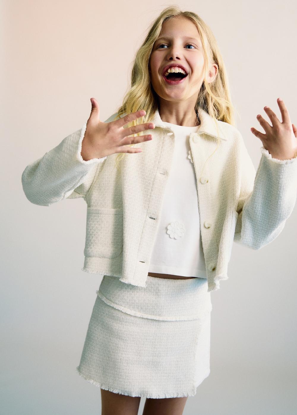 Mango Falda pantalón desflecada