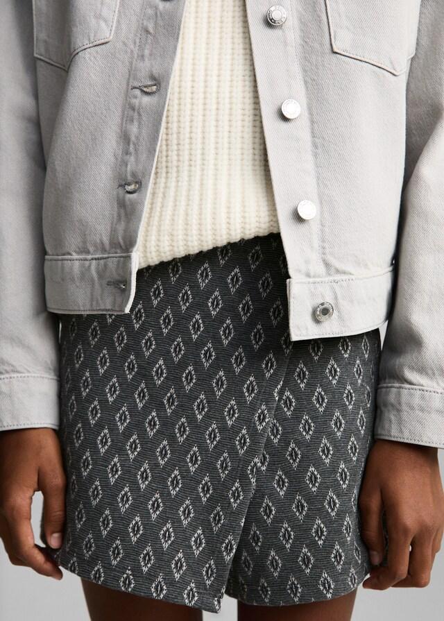 Mango Falda Pantalón Estampada