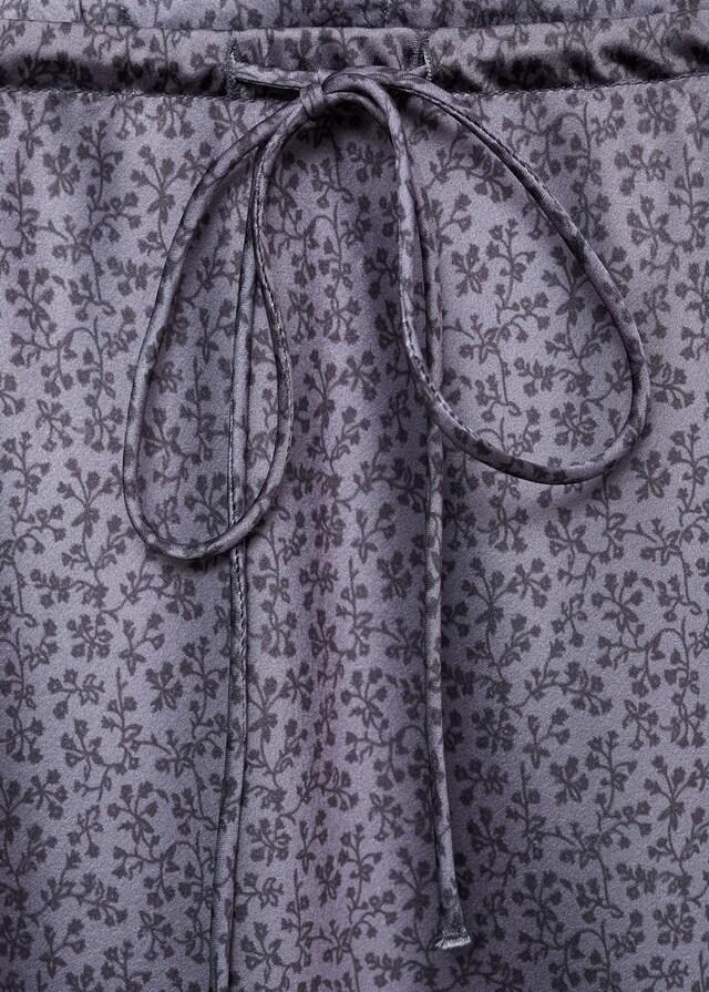 Mango Falda Satinada Estampada