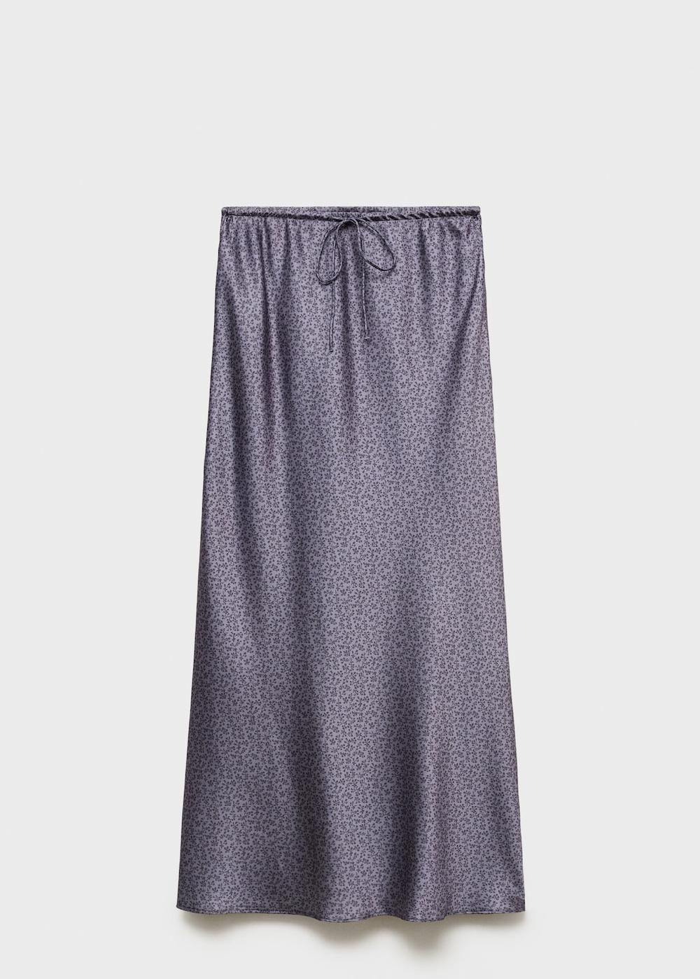 Mango Falda satinada estampada