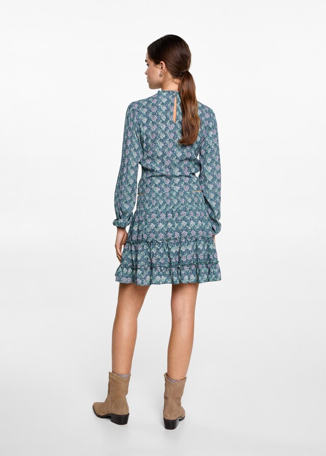 Mango Falda Volantes Estampada