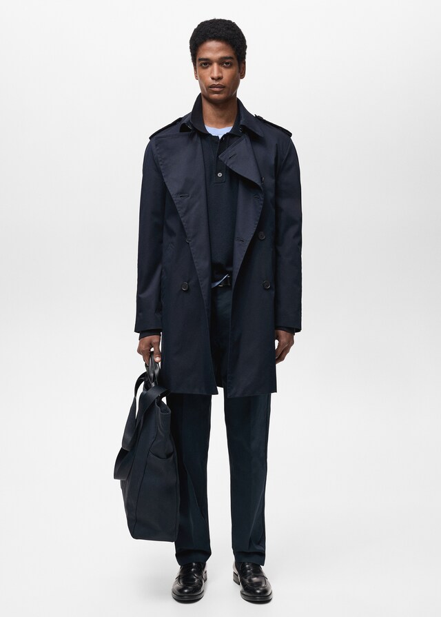 Mango Gabardina Cinturón Water Repellent