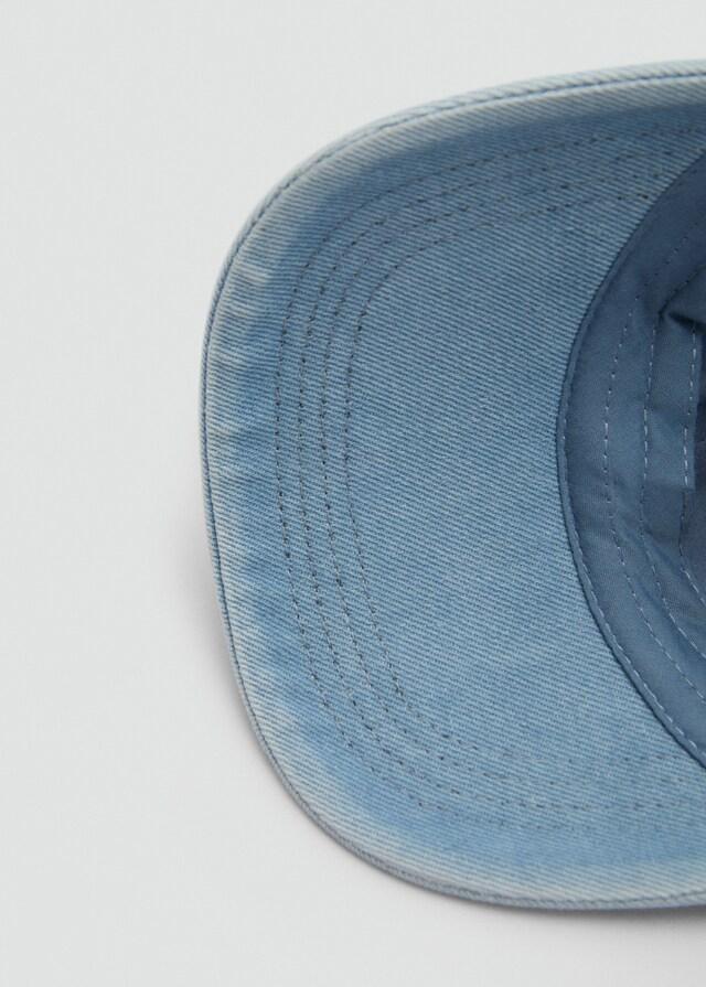 Mango Gorra Denim Mensaje