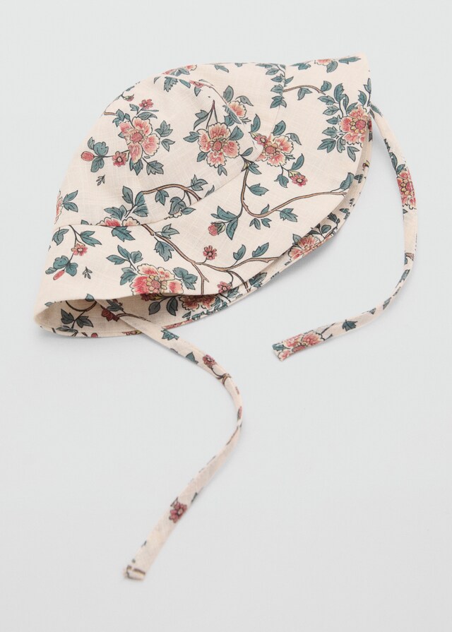 Mango Gorro Algodón Flores