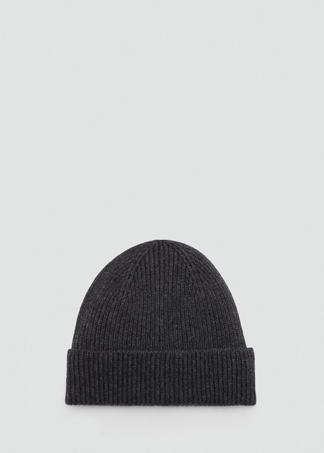 Mango Gorro Mezcla Lana Y Cashmere Canalé