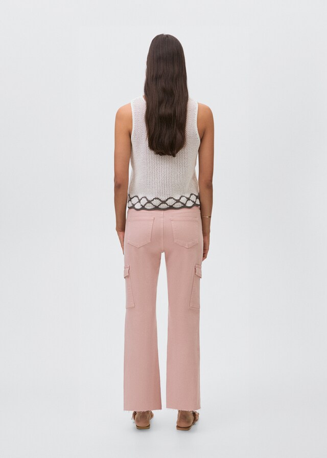 Mango Jeans Crop Flare Cargo